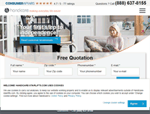 Tablet Screenshot of handicare-stairlifts.com